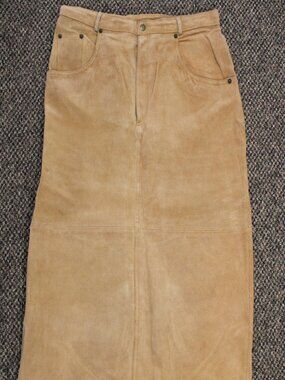 Women's Venezia Sportswear 100% Genuine Leather Western Style Maxi Skirt